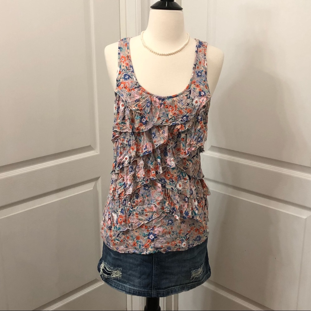LC Lauren Conrad Floral Tank